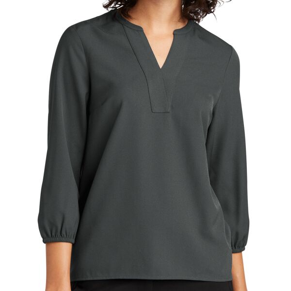 Women's Stretch Crepe 3/4 Sleeve Blouse Thumbnail