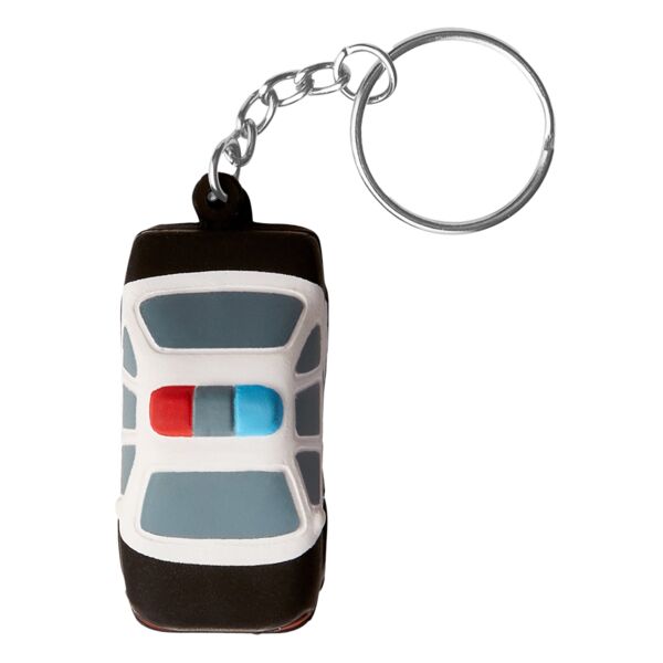 Police Car Shape Stress Ball Keychain Thumbnail