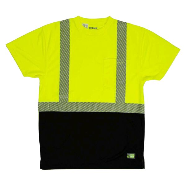 Unisex Hi-Vis Class 2 Color Blocked Pocket T-Shirt Thumbnail