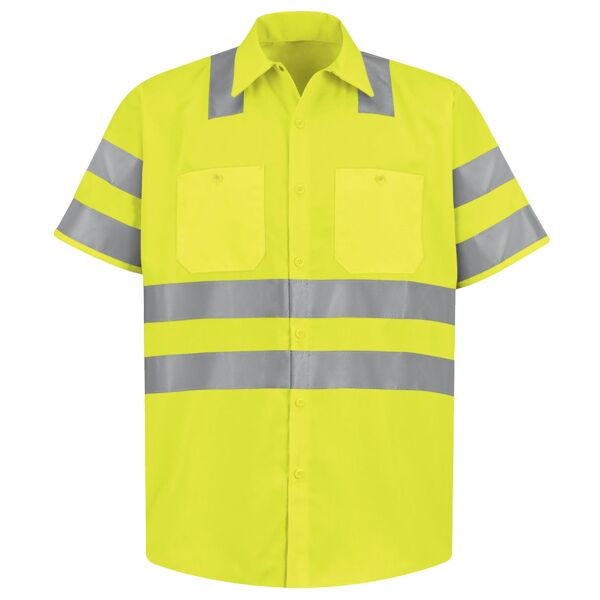 Men's High Visibility Safety Short Sleeve Work Shirt Thumbnail